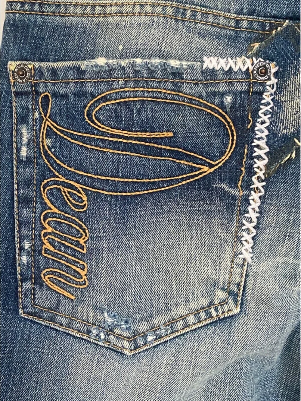 Dsquared2 Paint Splashed Distressed Denim Jeans Men`s IT 50 US 36 Holes Patches